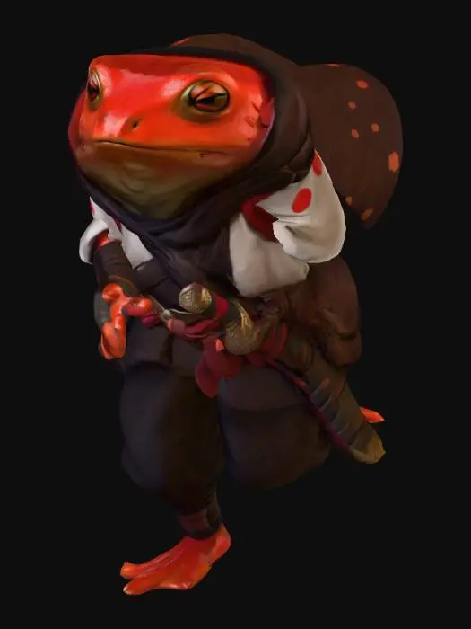 3D model for Beduin Frog Warrior