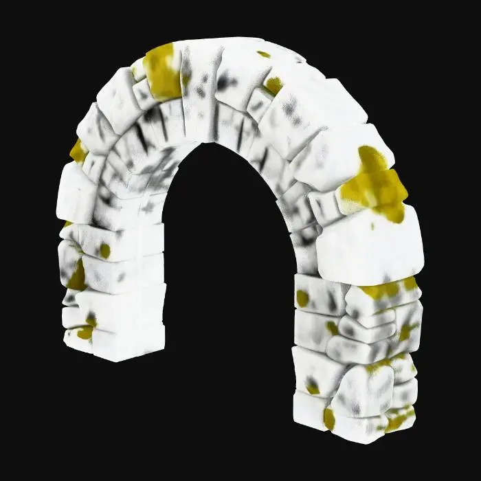 3D model for vieille arche de pierre usé par le temps