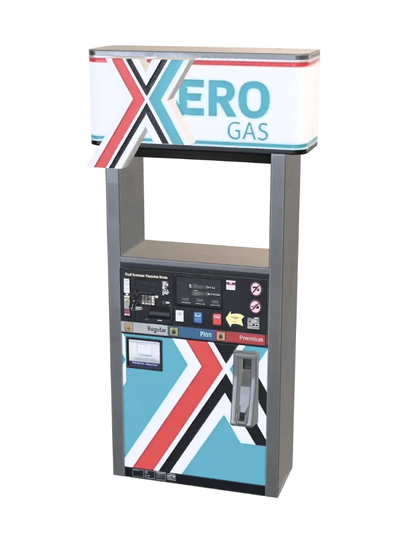 Gasoline station no nozle - Gauge 3D model, vytvořený pomocí AI