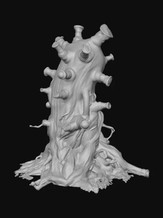 3D model for бурлящая масса в виде хобота