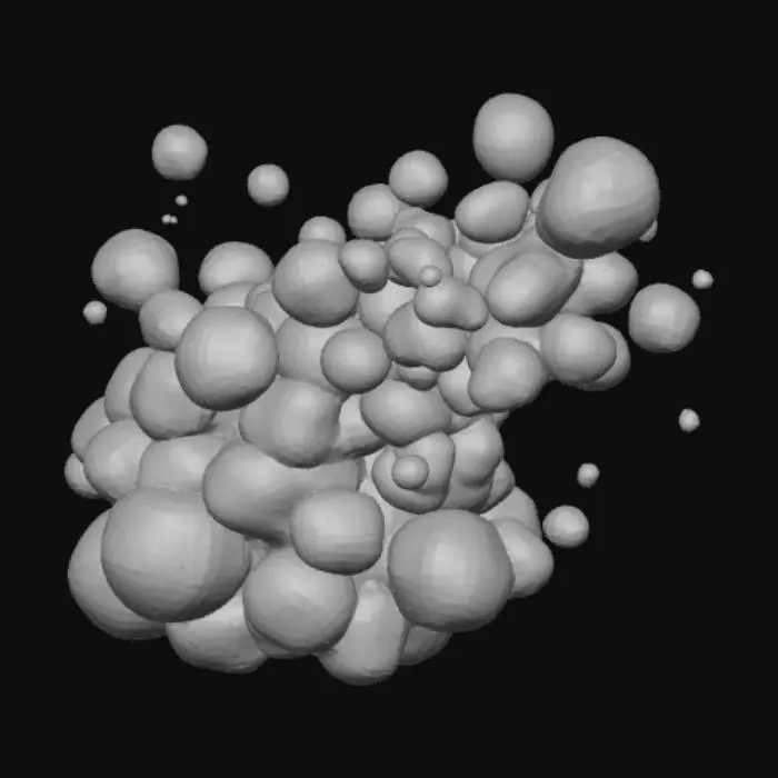 3D model for бурлящая масса в виде хобота