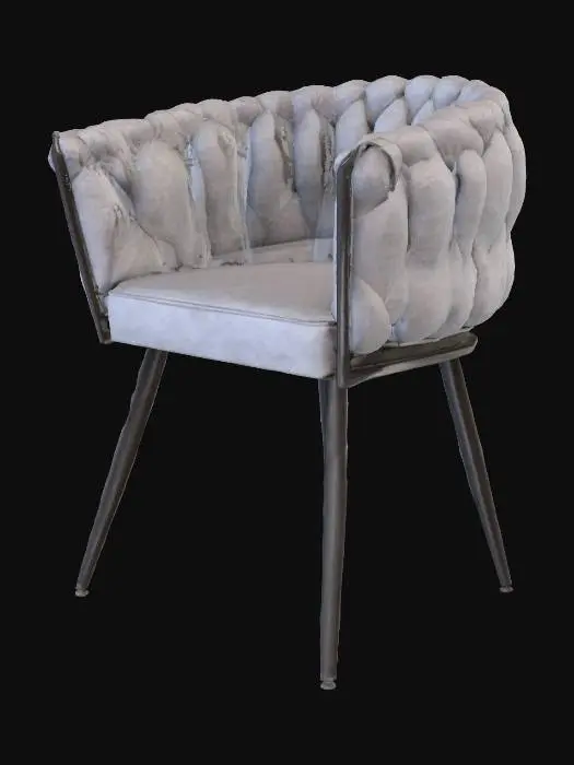 3D model for lobby armchair cozy grey and black
