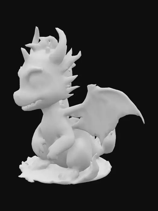 3D model for Purple Baby Dragon