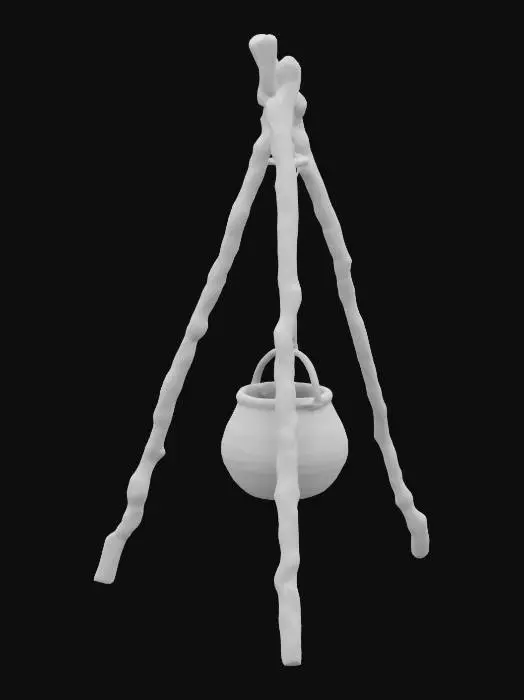 3D model for Cauldron on Tripod