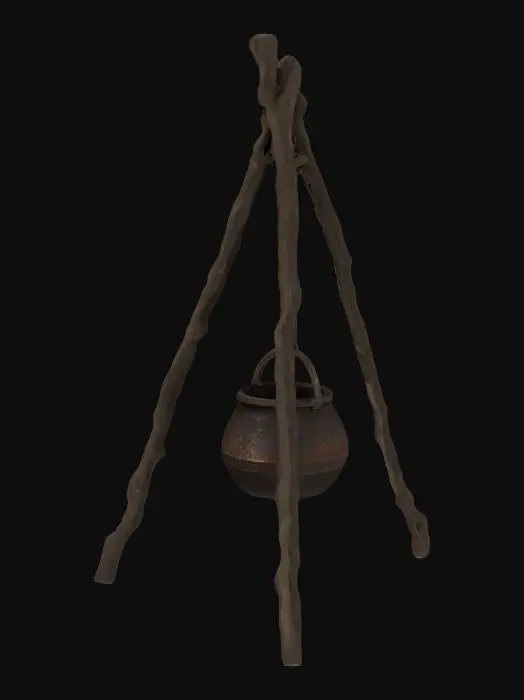 3D model for Cauldron on Tripod