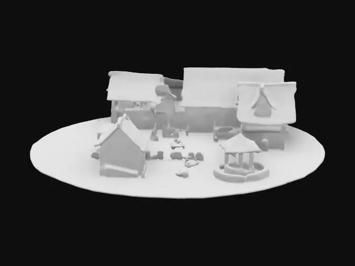 3D model for A stylized medieval village