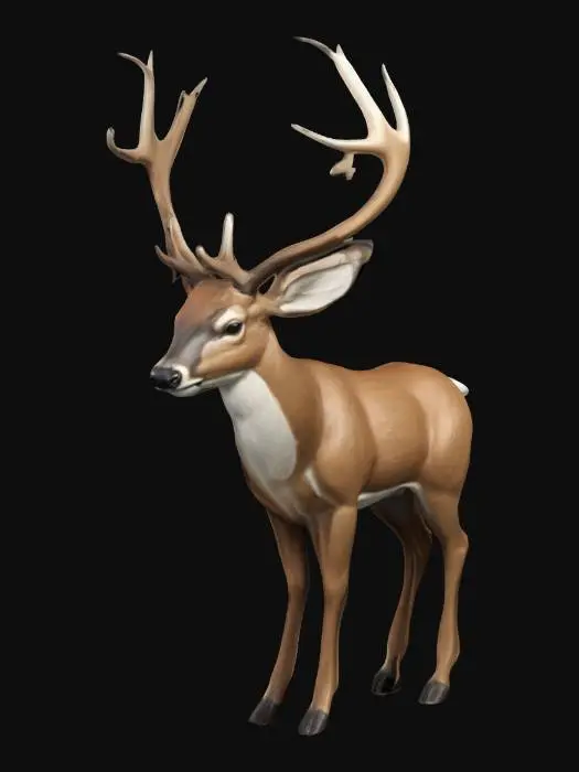 3D model for a stylized whitetail deer