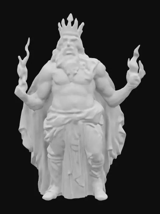 3D model for Zeus holding the Thunderbolts