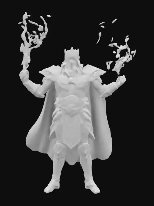 3D model for Zeus holding the Thunderbolts