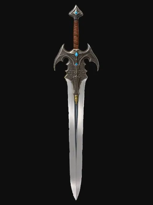 3D model for Medieval Two handed fantasy Greatsword