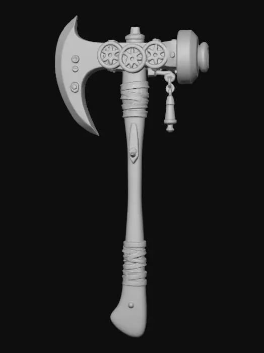 3D model for Steampunk Forge Axe
