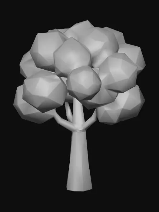 3D model for Low poly tree