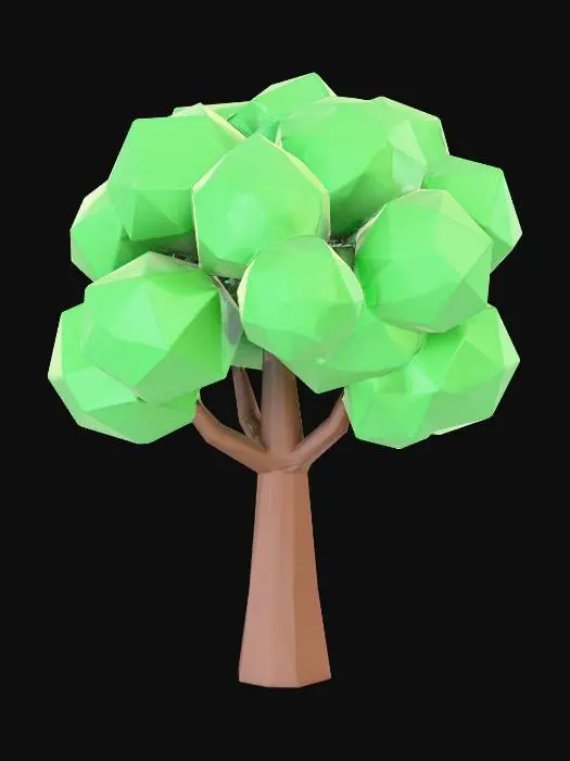3D model for Low poly tree
