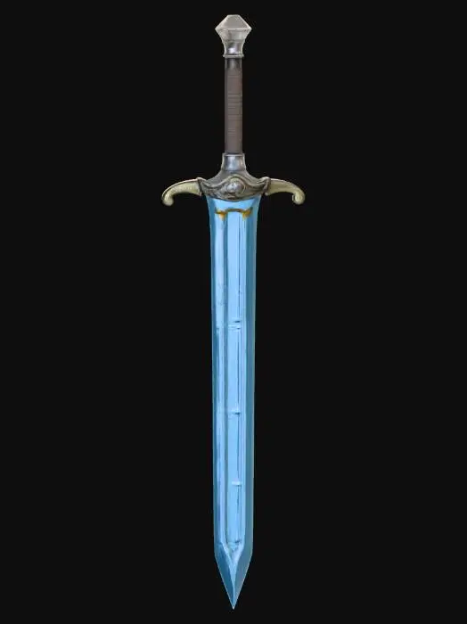 3D model for Electric Greatsword with ancient rune engravings and electric elements like mjolnir