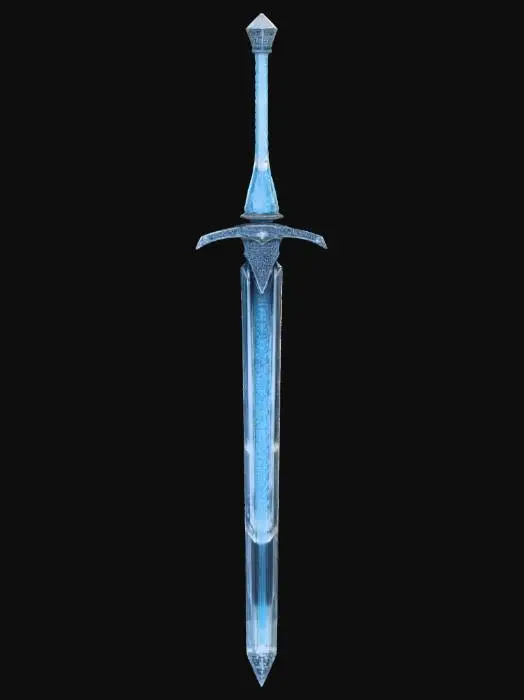 3D model for Electric Greatsword with ancient rune engravings and electric elements like mjolnir