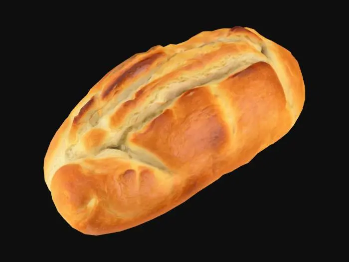 3D model for A delicious realistic French loaf.