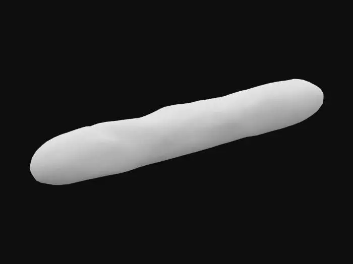 3D model for A realistic long french bread loaf
