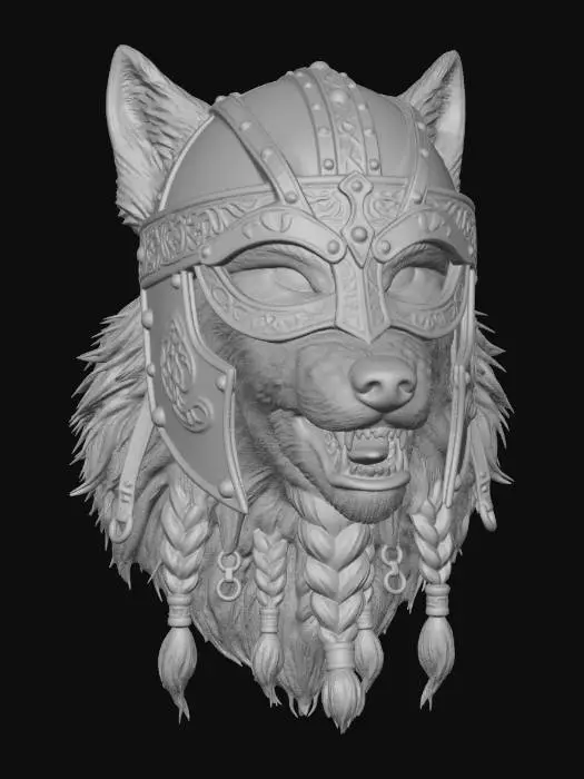3D model for The Iron Wolf Helm