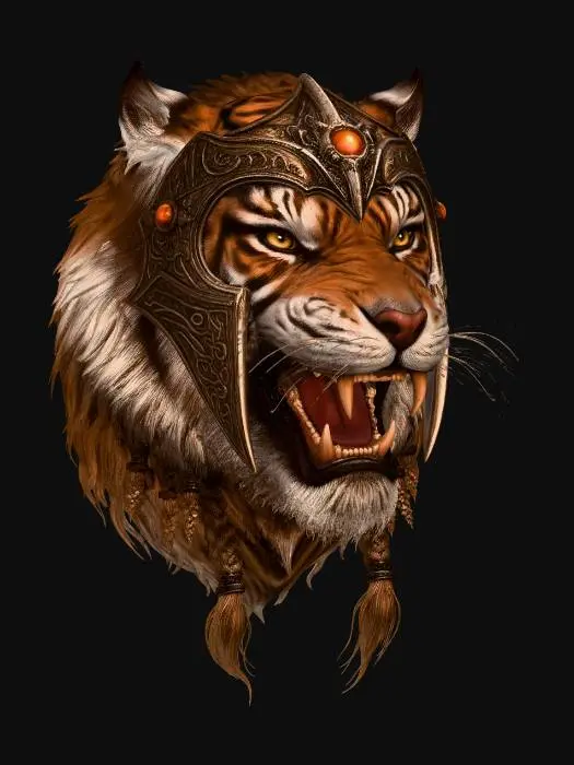 3D model for Tiger head bust