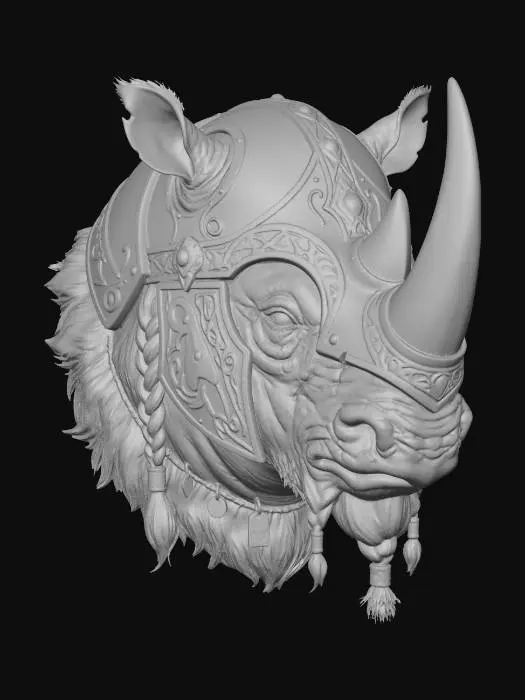 3D model for Iron Horned Rhino
