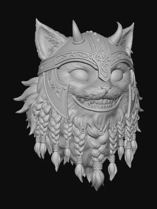3D model for Viking Cat Warrior