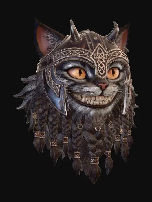 3D model for Viking Cat Warrior