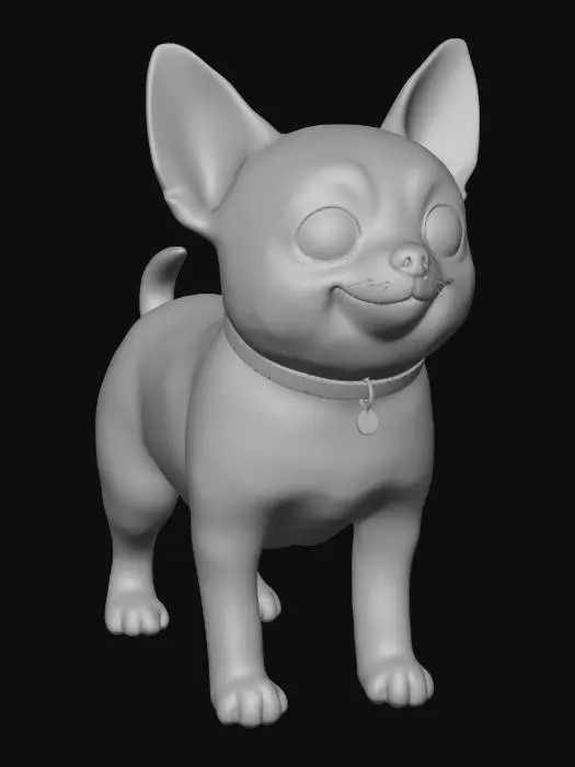 3D model for Big-Eyed Chihuahua