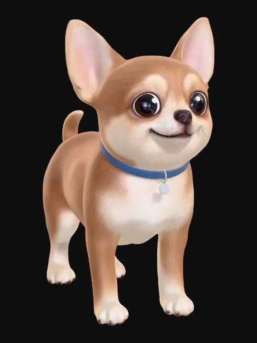 3D model for Big-Eyed Chihuahua