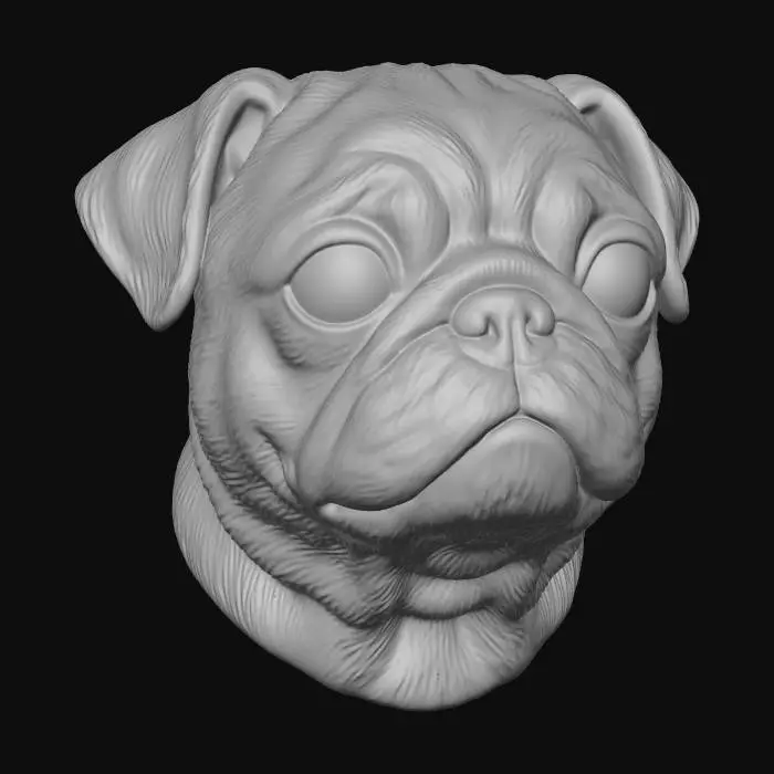 3D model for Pug Portrait