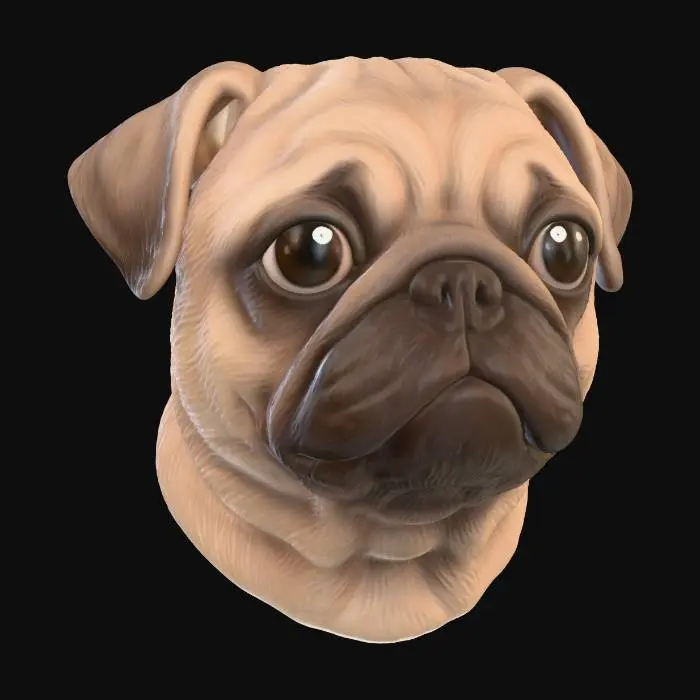 3D model for Pug Portrait