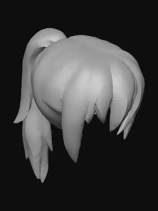 3D model for Rosy Low-Poly Ponytail