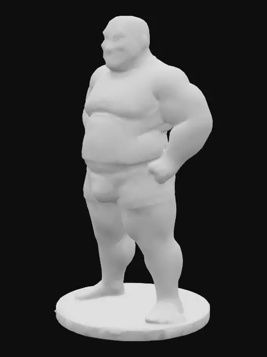 3D model for Joyful Statue in White