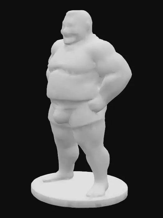 3D model for Joyful Statue in White
