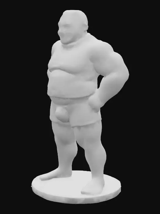 3D model for Joyful Statue in White