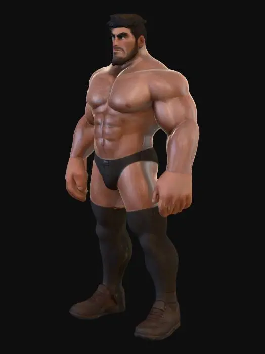3D model for Bodybuilder Hero