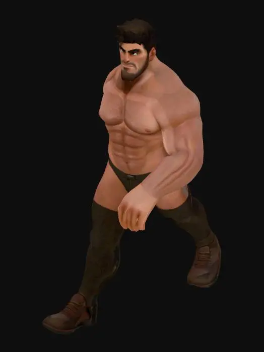 3D model for Bodybuilder Hero