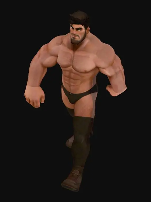 3D model for Bodybuilder Hero
