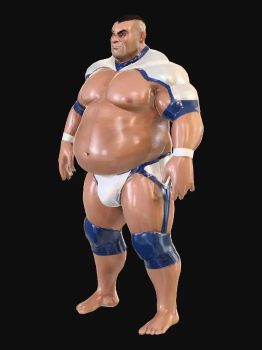 3D model for Wrestling Champion