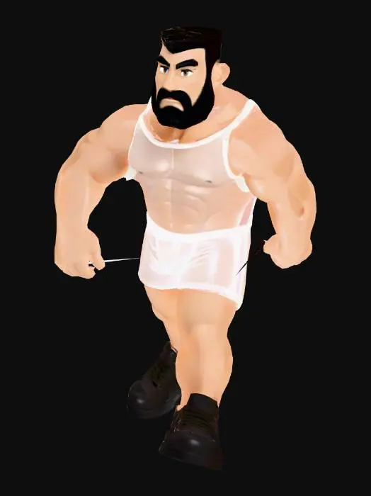 3D model for Strongman in Armor