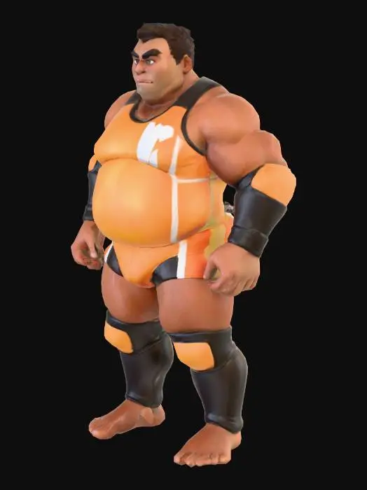 3D model for Wrestling Champion