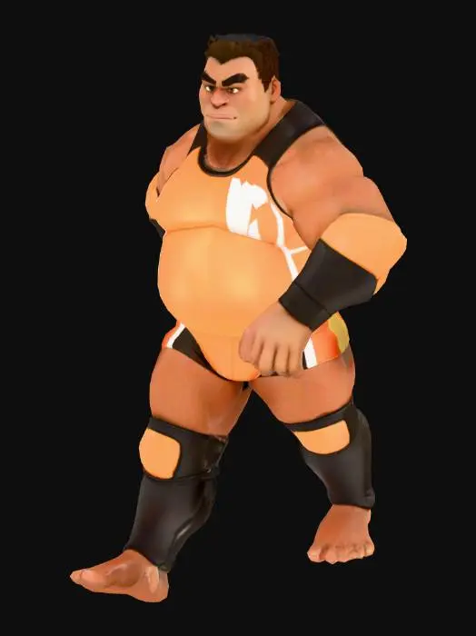 3D model for Wrestling Champion