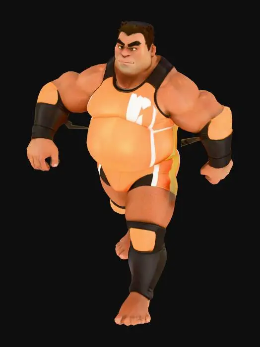 3D model for Wrestling Champion