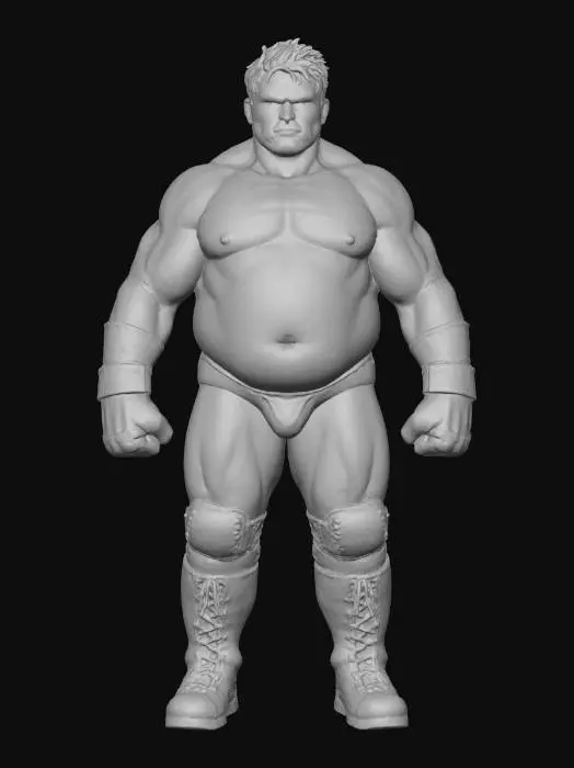 3D model for Wrestler Stance, #Thanksgiving#