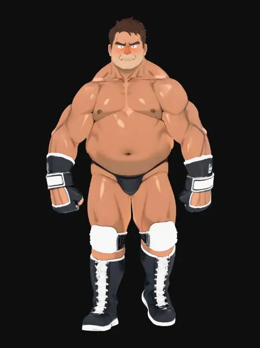3D model for Wrestler Stance, #Thanksgiving#