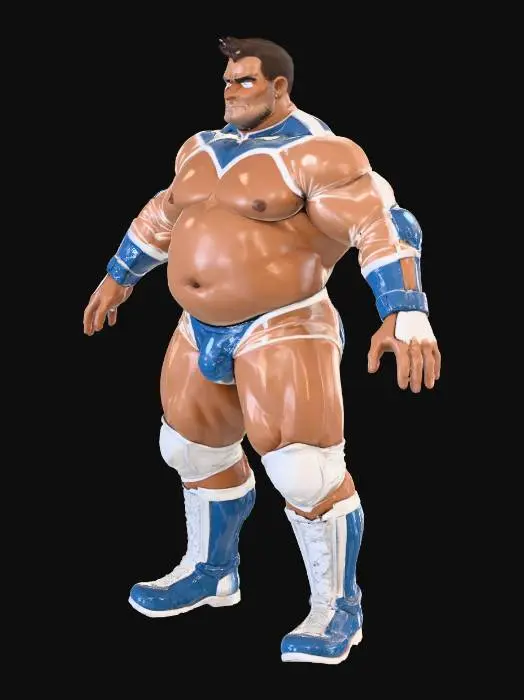 3D model for Wrestling Warrior
