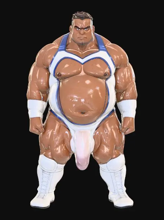 3D model for Wrestler Champion