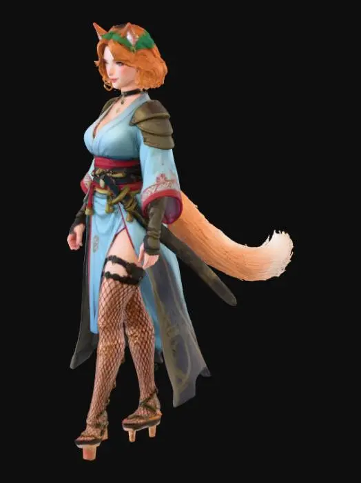 3D model for Kitsune Warrior