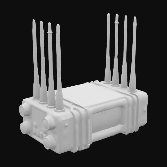 3D model for handheld portable military grade mobile signal jammer