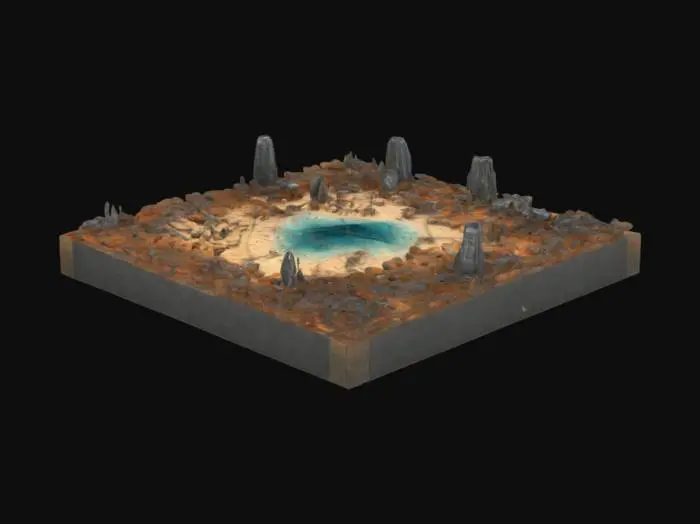 3D model for Desert Metropolis diorama