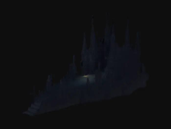 3D model for Noctis’ Keep: A shadowy castle shrouded in perpetual night, with labyrinthine corridors and hidden traps.